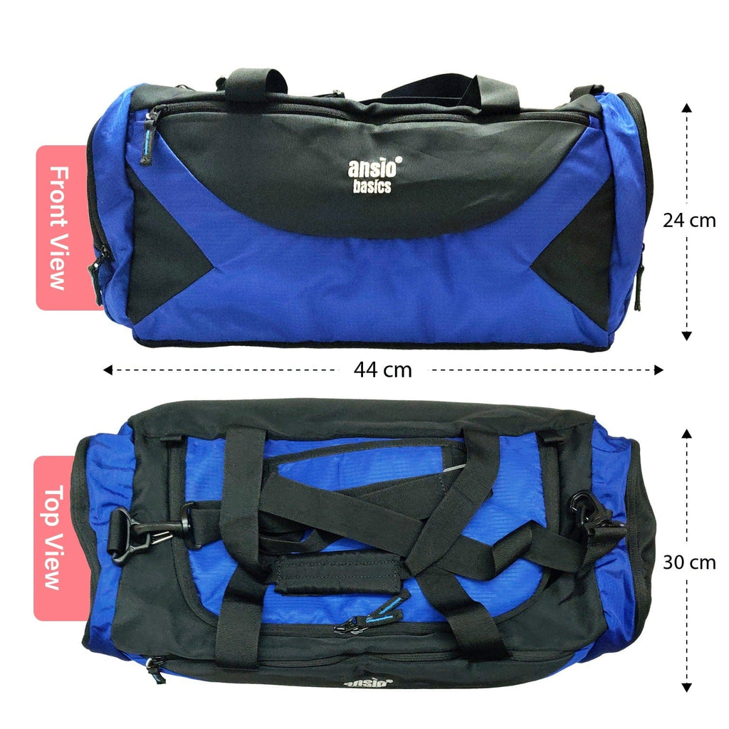 Ansio Luggage bag (Blue with Black) Blue with Black Onezeros.in
