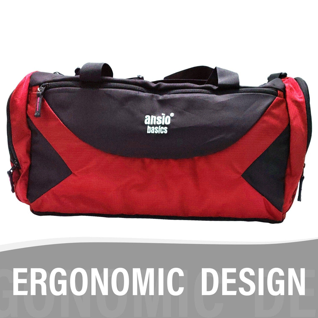 Ansio Luggage bag (Red with Black) Red with Black Onezeros.in