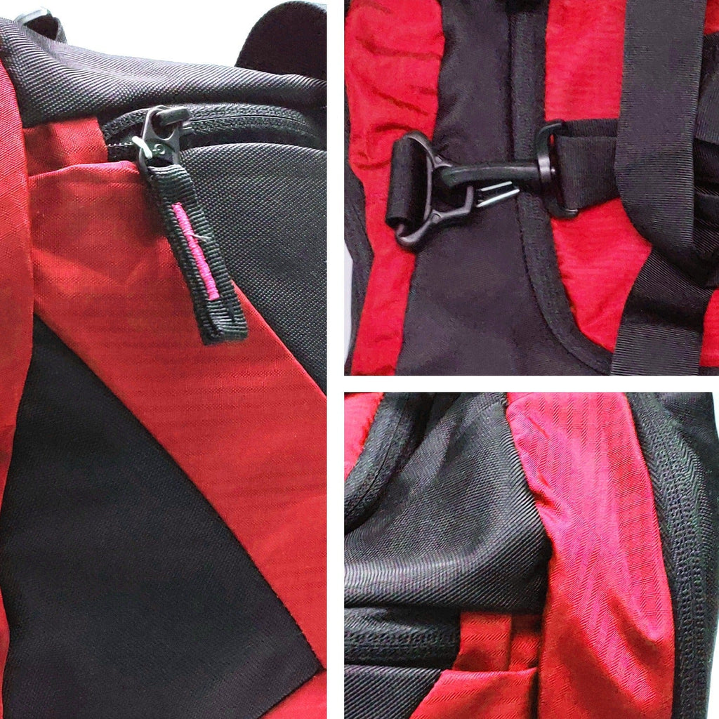 Ansio Luggage bag (Red with Black) Red with Black Onezeros.in
