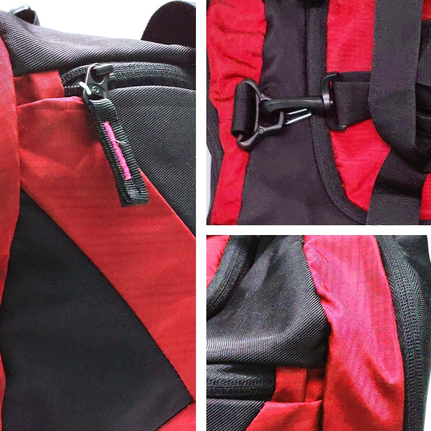 Ansio Luggage bag (Red with Black) Red with Black Onezeros.in