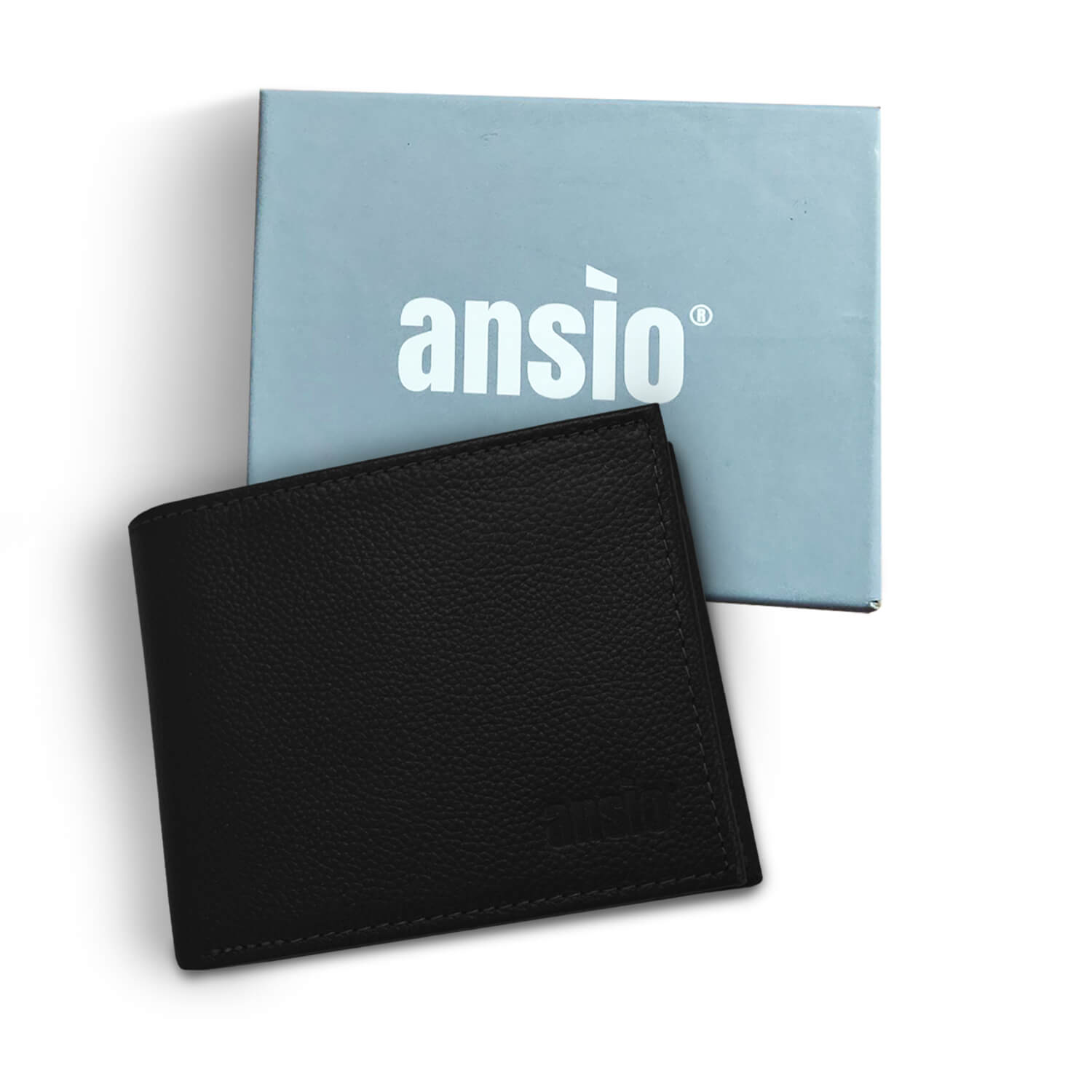 ANSIO Pure Leather Men's wallet Black Onezeros.in
