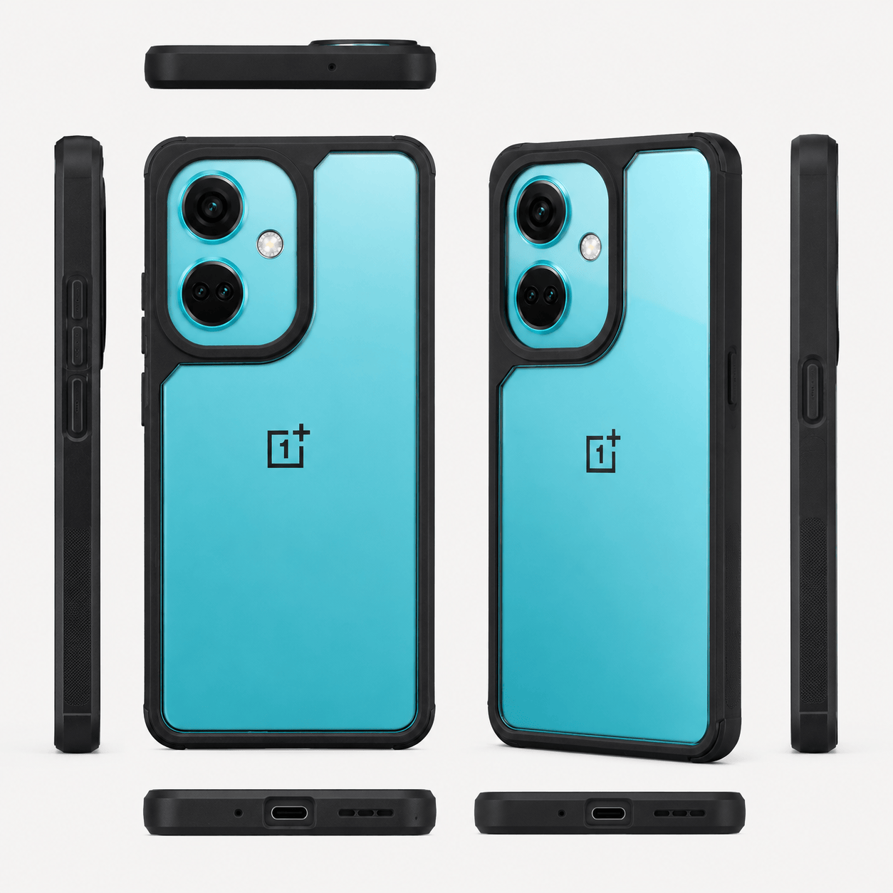 BERLOK Transparent Phone Case For OnePlus Nord CE3 5G Mobile Back Cover Black Onezeros.in