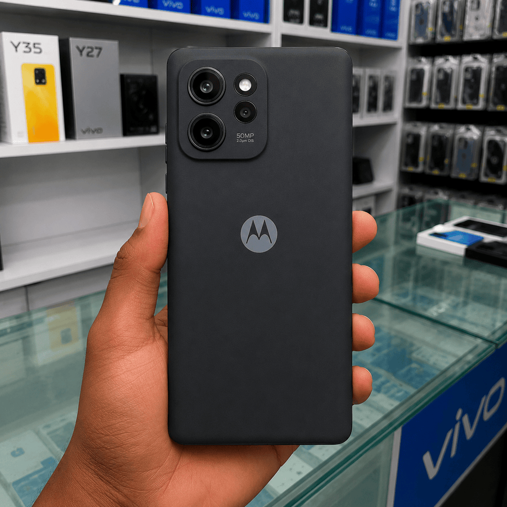 Brand Logo Phone Case For Moto Edge 40 Pro Back Cover Black Onezeros.in