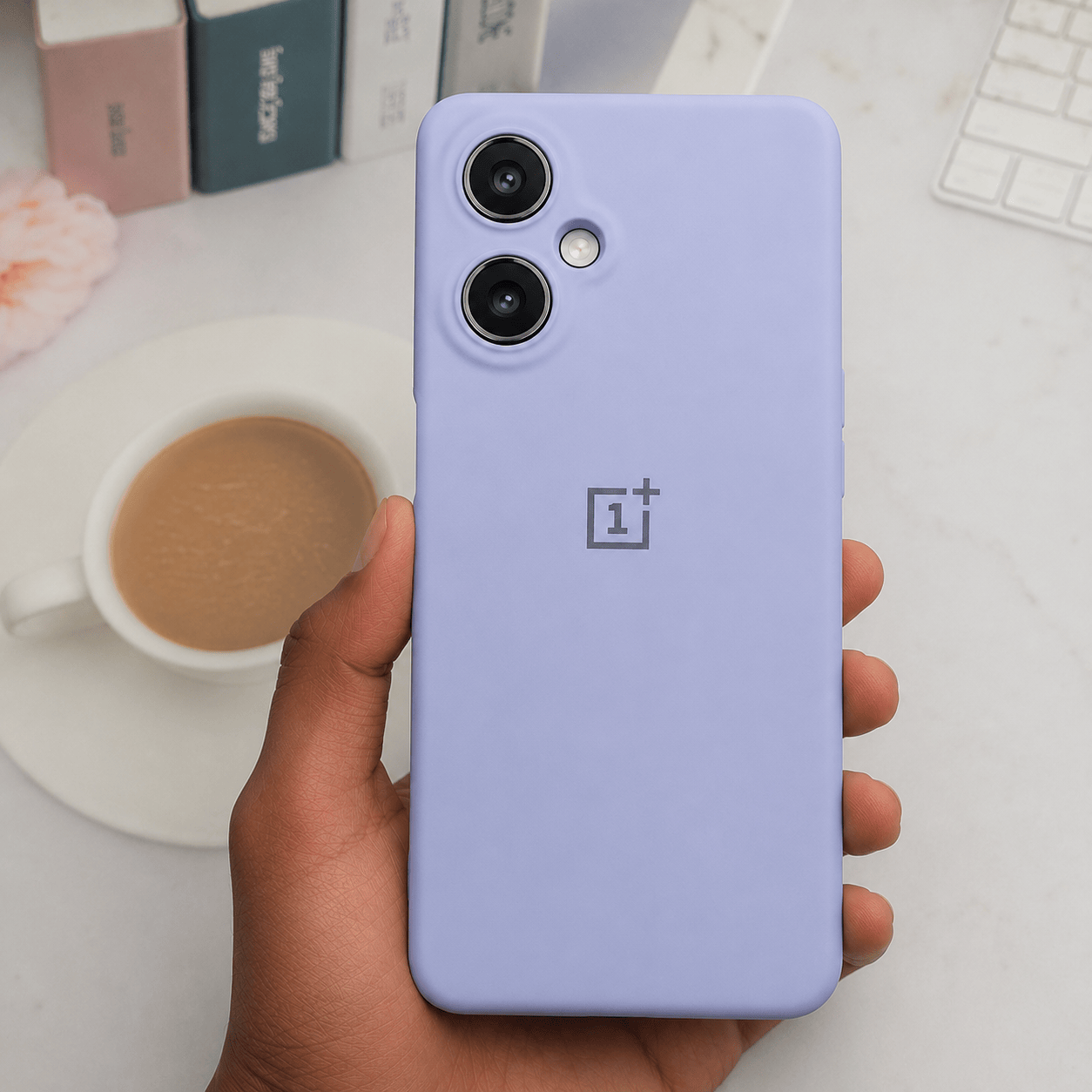 Brand Logo Phone Case For Oneplus Nord CE 3 Lite 5G Back Cover Cyan Onezeros.in