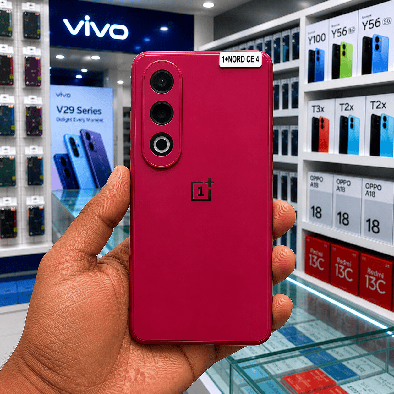 Brand Logo Phone Case For Oneplus Nord CE4 Back Cover Red Onezeros.in