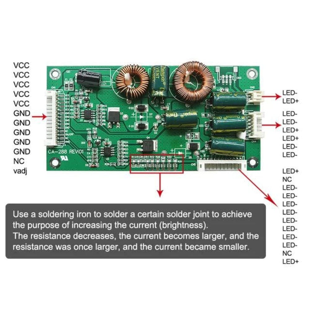 CA-288 Double Coil Universal Backlight Inverter Board 26-55 inch LED TV Onezeros.in