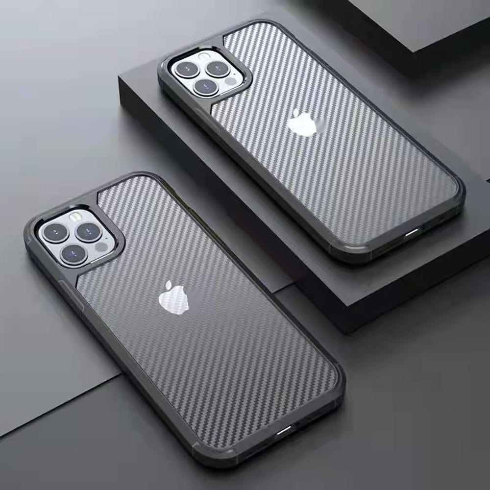 Carbon Fiber Design Phone Case for iPhone 11 Pro Max Back Cover Black Onezeros.in