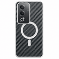 Carbon Fiber Megsafe Design Phone Case for OPPO A3 Pro Back Cover White Onezeros.in