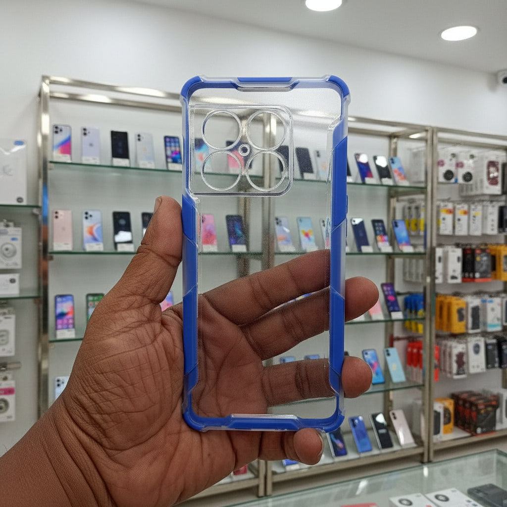 Clear Acrylic Transparent Phone Cover For OnePlus 10 Pro Back Case Blue Onezeros.in