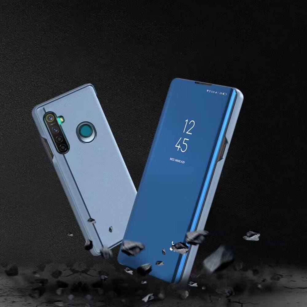Clear View Standing Flip Cover For Realme 5 Onezeros.in