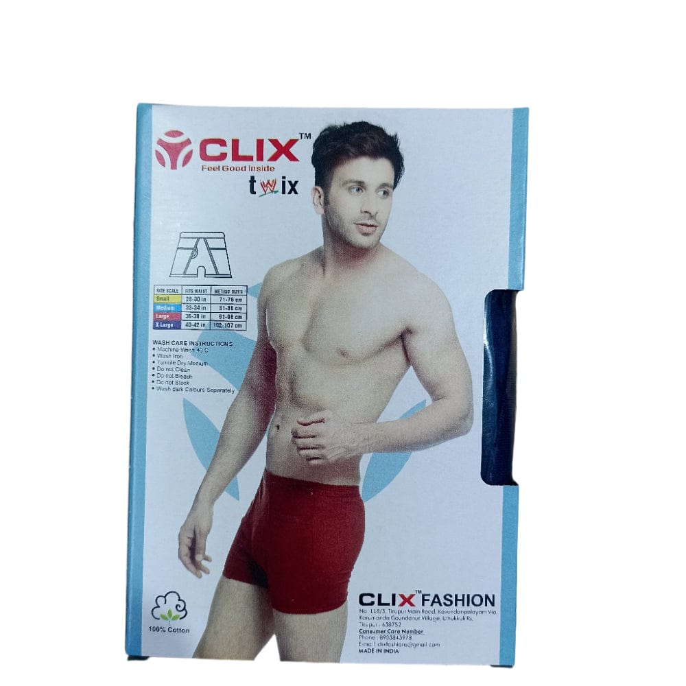 CLIX Twix Trunks For Men Underwear with Pocket (Pack of 3) Onezeros.in