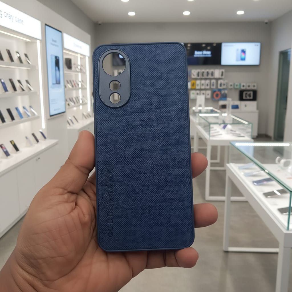 CODE Logo Phone Case for OPPO A78 4G Mobile Cover Royal Blue Onezeros.in