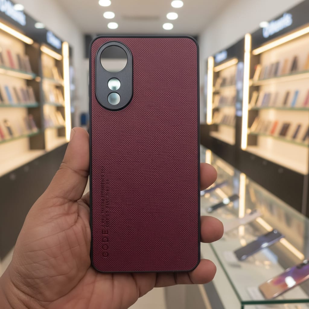 CODE Logo Phone Case for OPPO A78 4G Mobile Cover Maroon Onezeros.in
