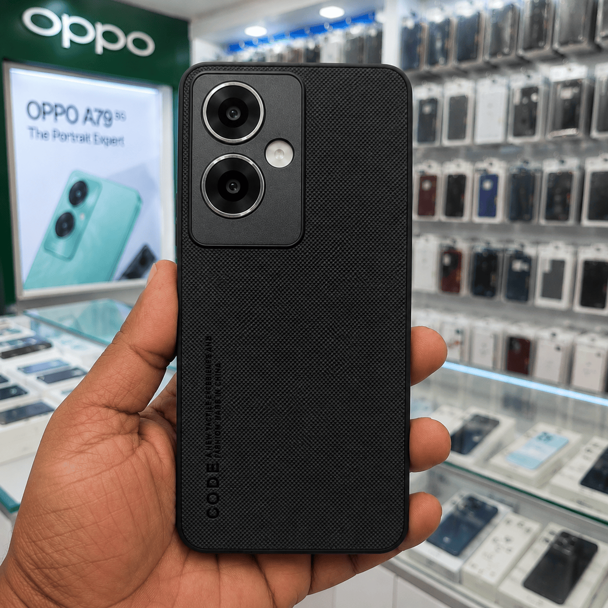 CODE Logo Phone Case for OPPO A79 5G Mobile Cover Black Onezeros.in