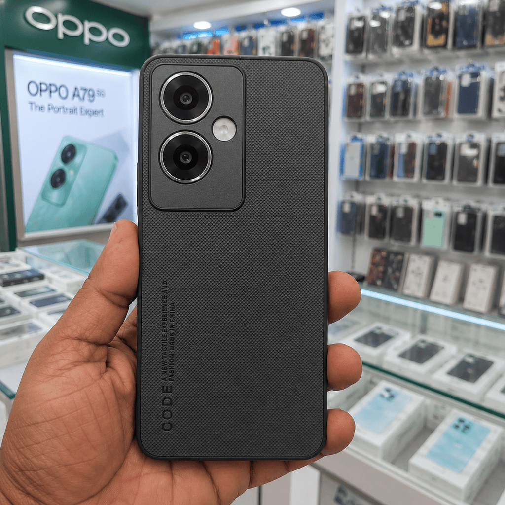 CODE Logo Phone Case for OPPO A79 5G Mobile Cover Grey Onezeros.in