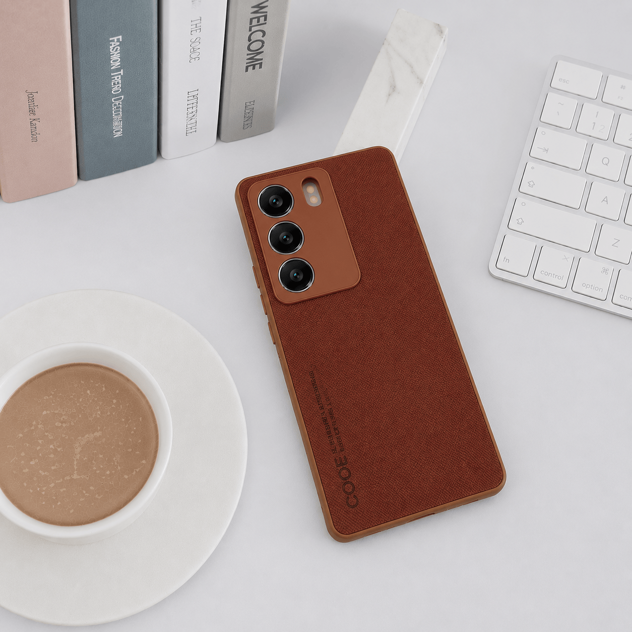 CODE Logo Phone Case for Vivo V29 Pro 5G Mobile Cover Brown Onezeros.in