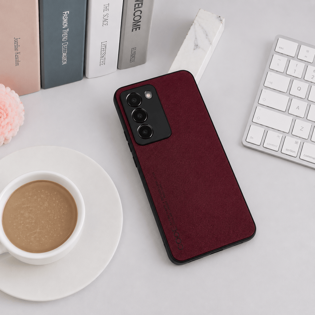 CODE Logo Phone Case for Vivo Y200 5G Mobile Cover Maroon Onezeros.in