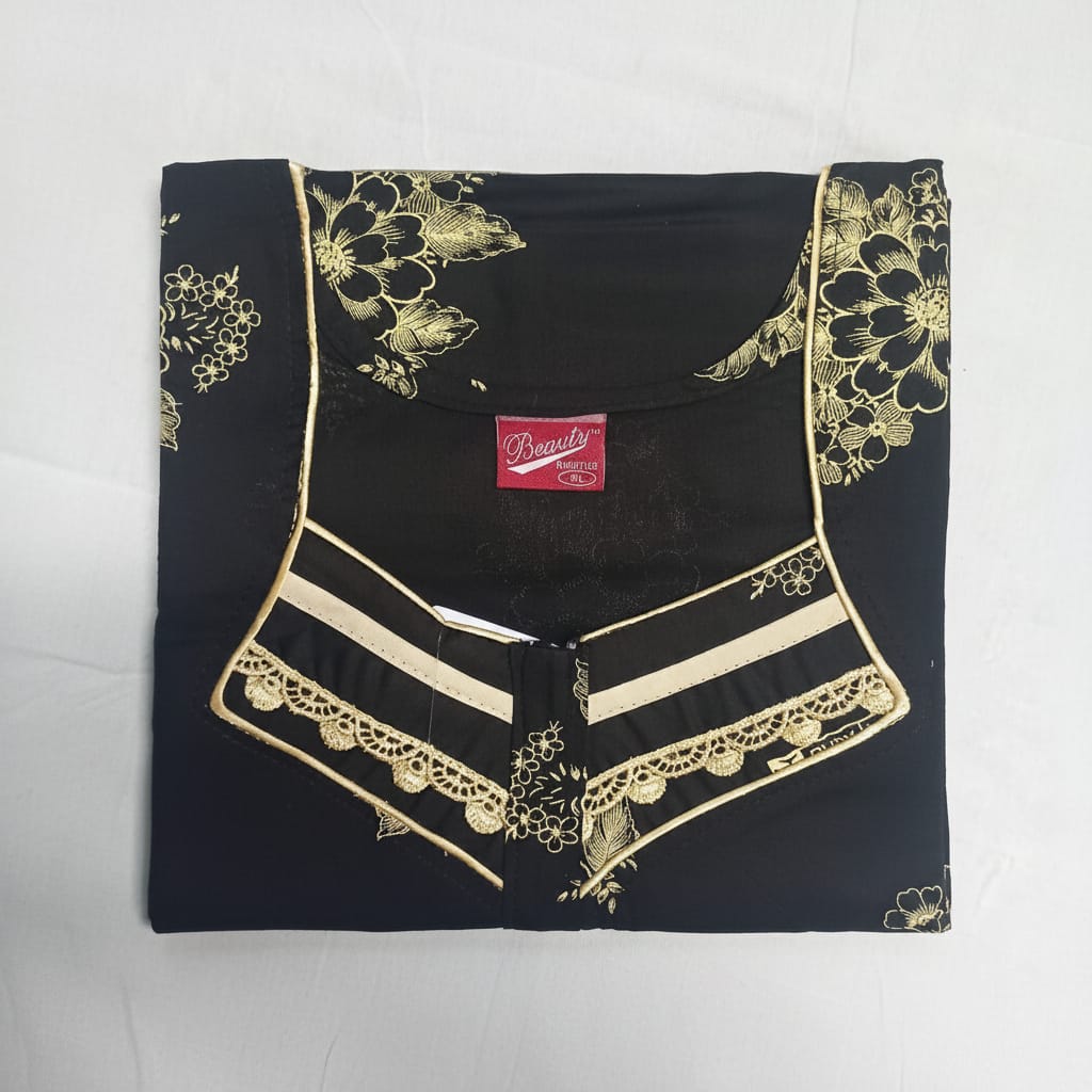 Coffee brown background yellow floral pattern Nighty Onezeros.in