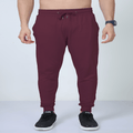 Cotton Joggers Track Pants for Unisex Maroon / S Qikink