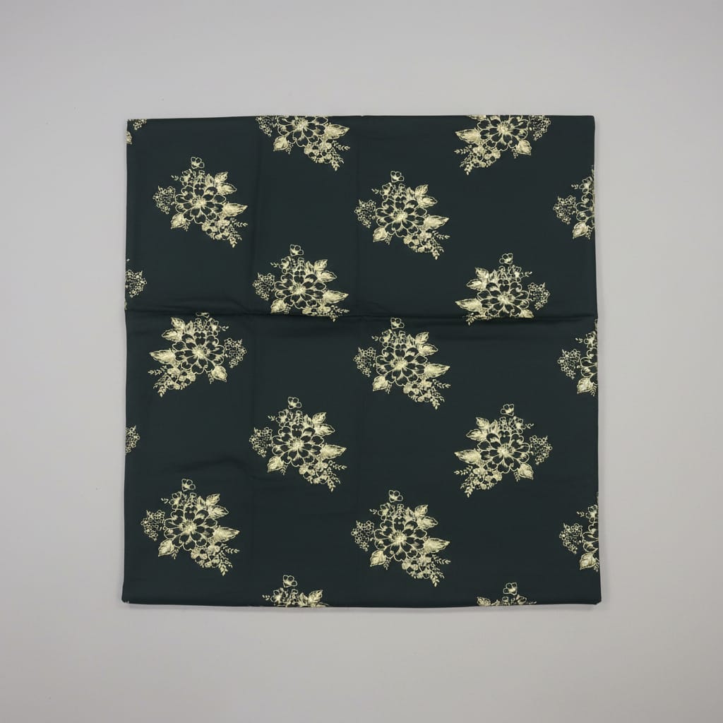 Dark Green background yellow floral pattern Nighty Onezeros.in