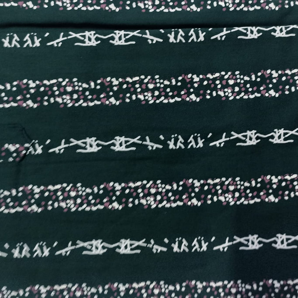 Dark Green Stripe Dreamscape Nighty for Women 2XL Onezeros.in