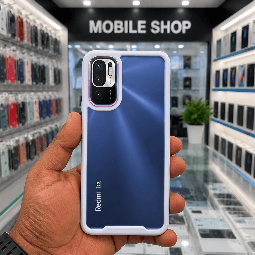 Electroplating Camera Frame Cell Phone Case for POCO M3 Pro 5G Back Cover Onezeros.in