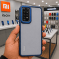 Electroplating Camera Frame Cell Phone Case for Redmi Note 11 Back Cover Blue Onezeros.in