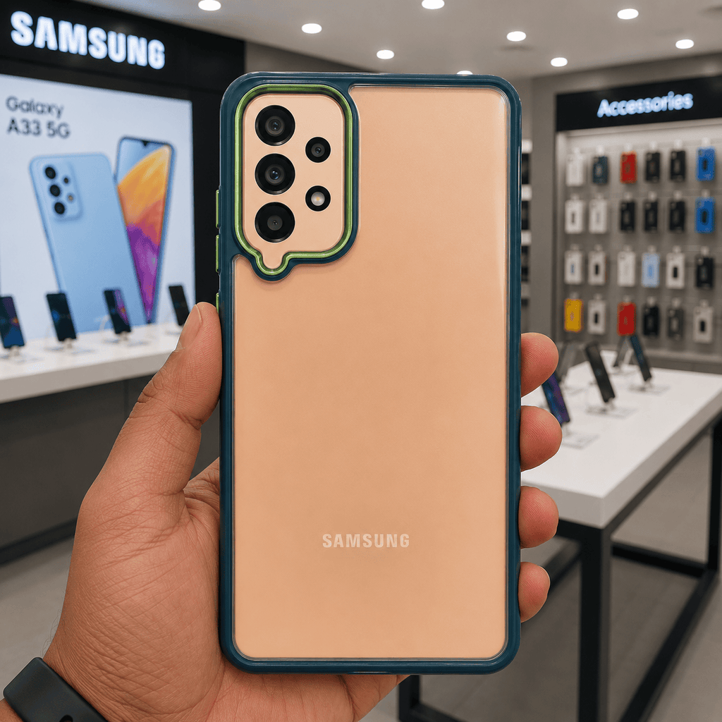 Electroplating Camera Frame Cell Phone Case for Samsung A33 Back Cover Onezeros.in