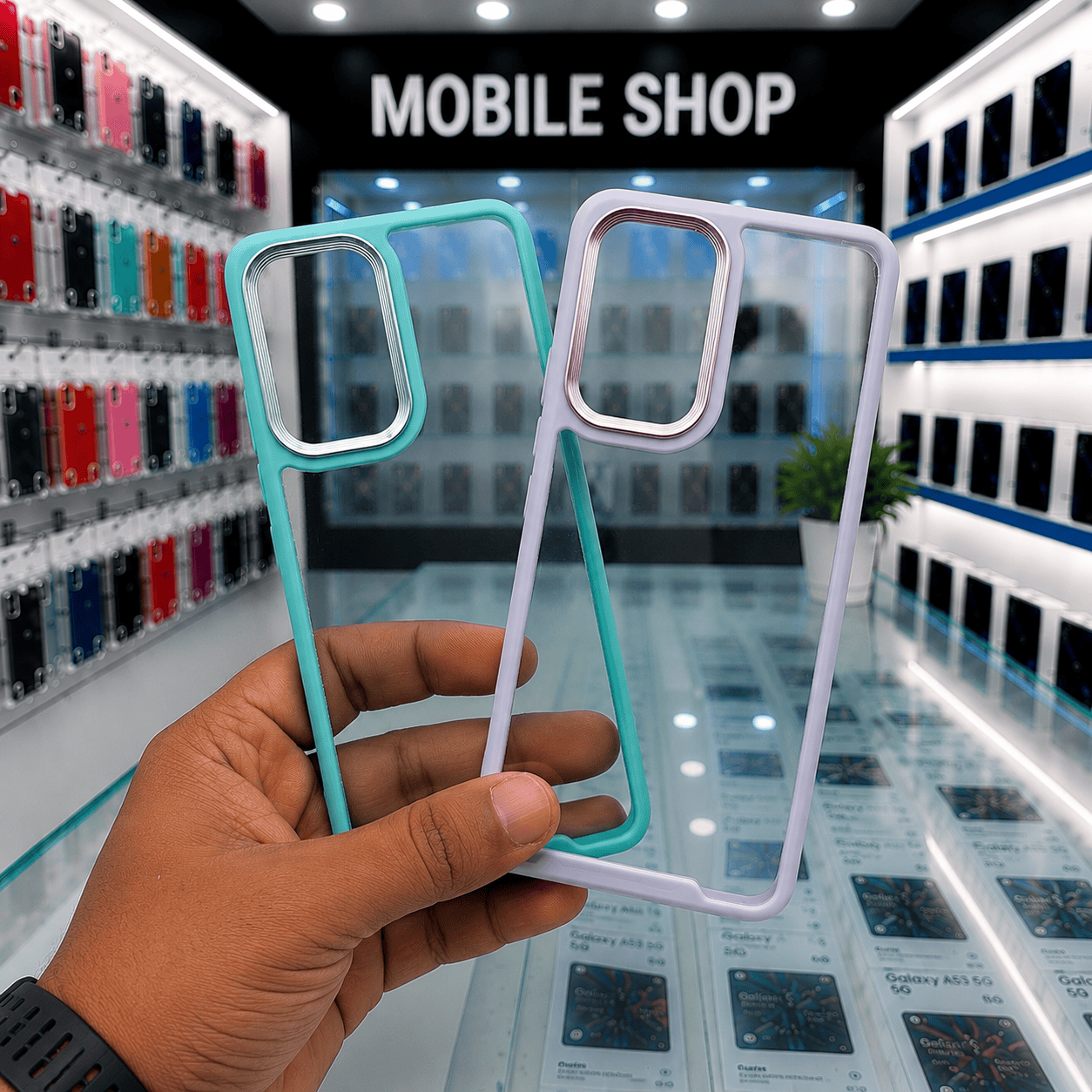 Electroplating Camera Frame Cell Phone Case for Samsung A53 5G Back Cover Onezeros.in