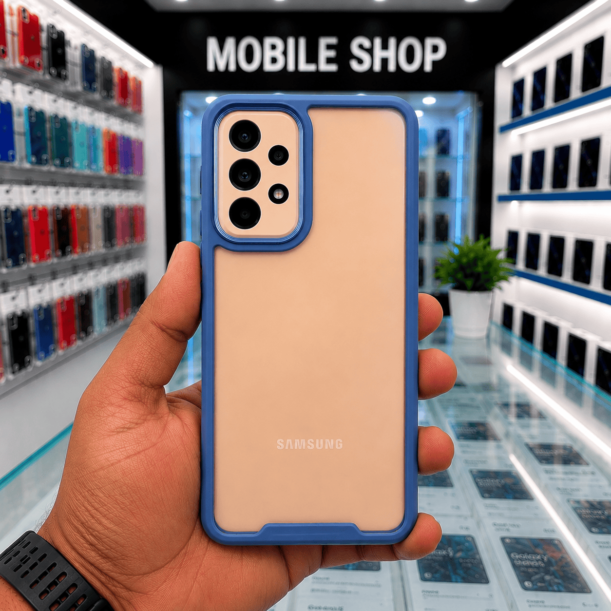 Electroplating Camera Frame Cell Phone Case for Samsung A53 5G Back Cover Onezeros.in