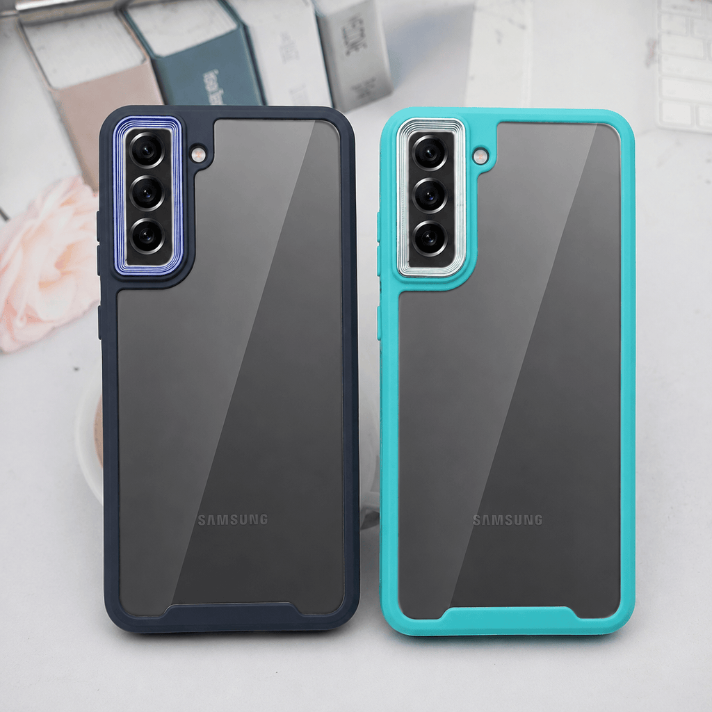Electroplating Camera Frame Cell Phone Case for Samsung Galaxy S21 FE 5G Back Cover Onezeros.in