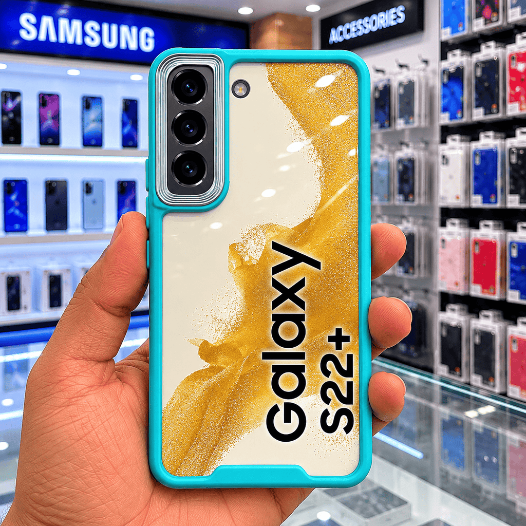 Electroplating Camera Frame Cell Phone Case for Samsung S22 Back Cover Onezeros.in