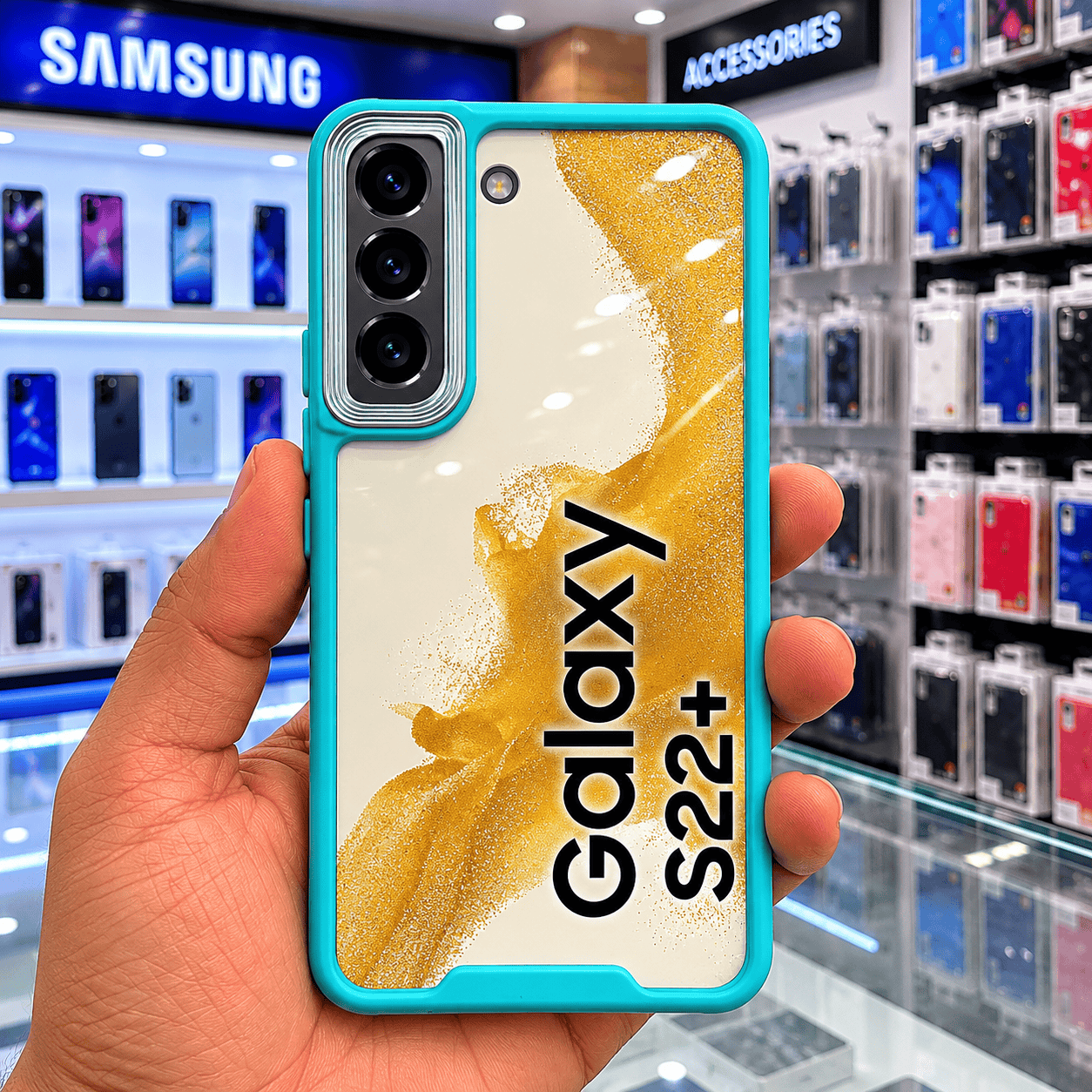 Electroplating Camera Frame Cell Phone Case for Samsung S22 Back Cover Onezeros.in