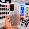 Electroplating Camera Frame Cell Phone Case for Vivo T1 5G Back Cover Pink Onezeros.in