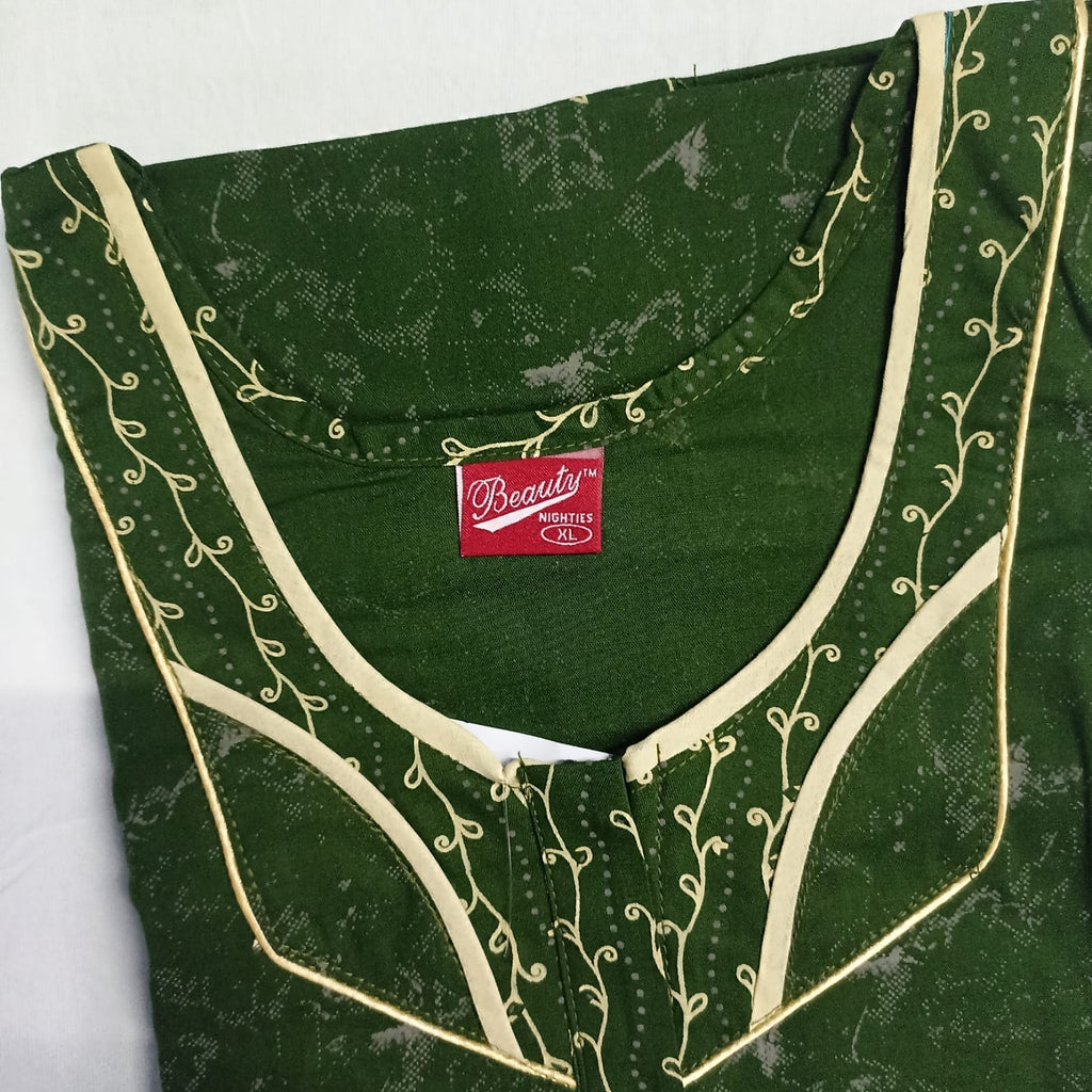 Green Verdant Blossom Wrap Nighty for Women XL Onezeros.in