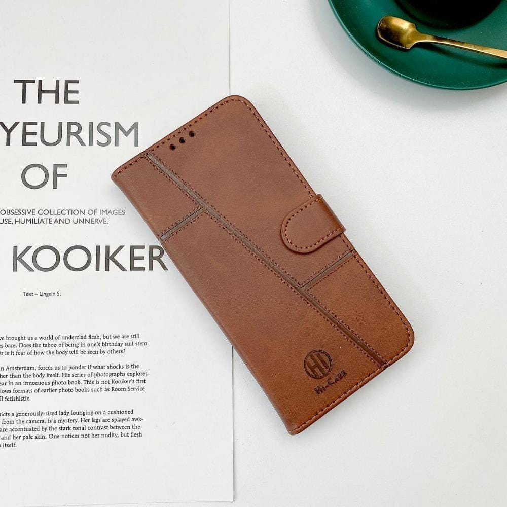 Hi Case Neo Leather Flip Cover for Honor 7A Phone Case Brown Onezeros.in