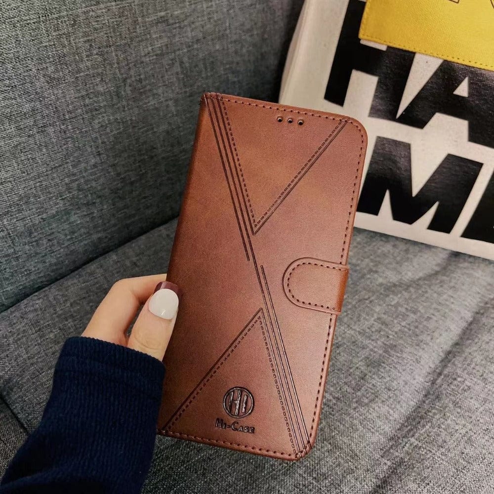 Hi Case Neo Leather Flip Cover for Vivo Y22 Phone Case Brown Onezeros.in