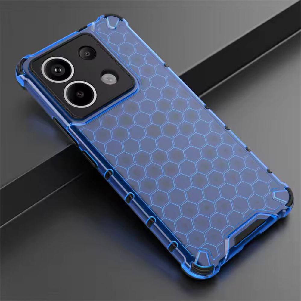 Honeycomb Design Phone Case for Redmi Note 13 5G Back Cover Blue Onezeros.in