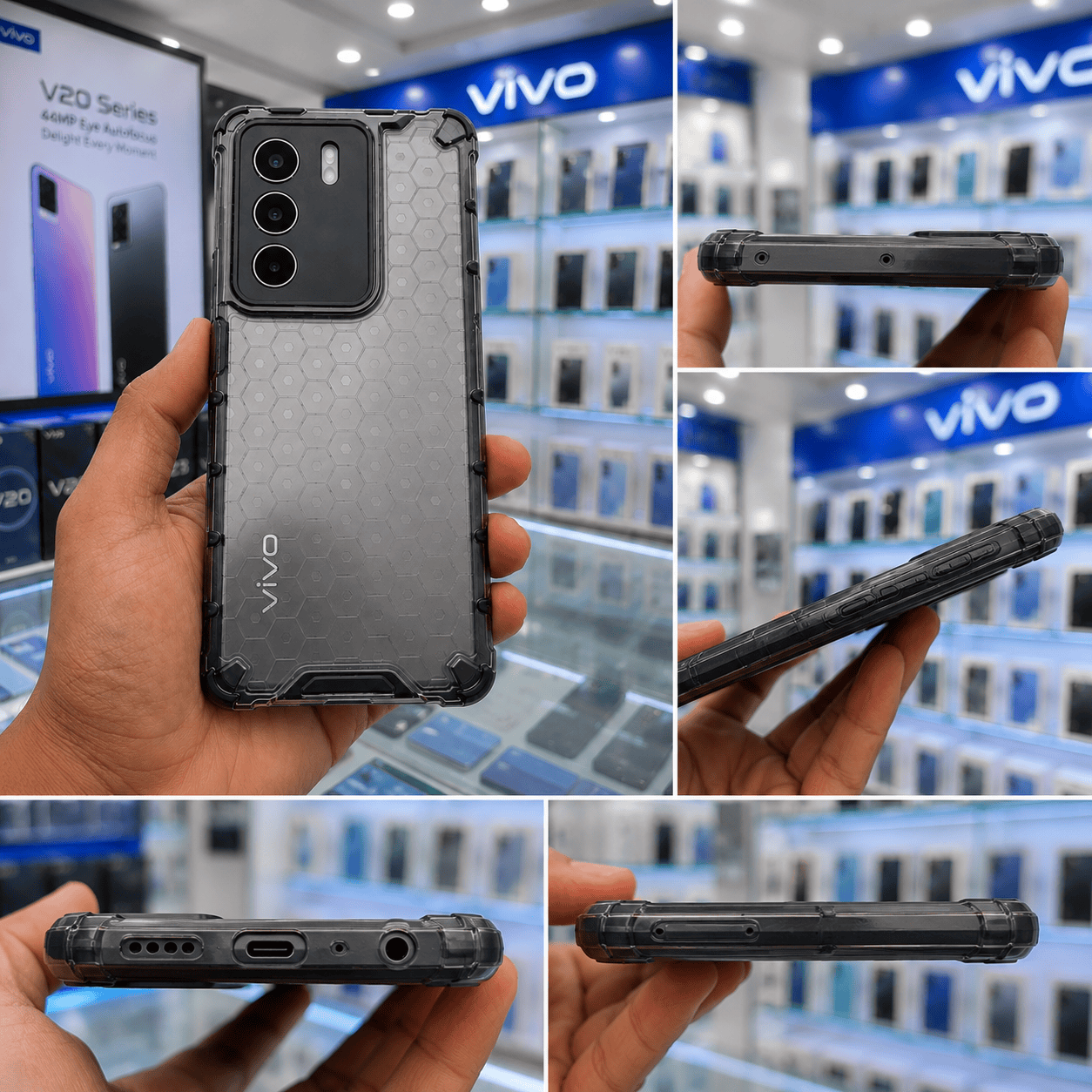 Honeycomb Design Phone Case for Vivo V29/V29 Pro Back Cover Onezeros.in