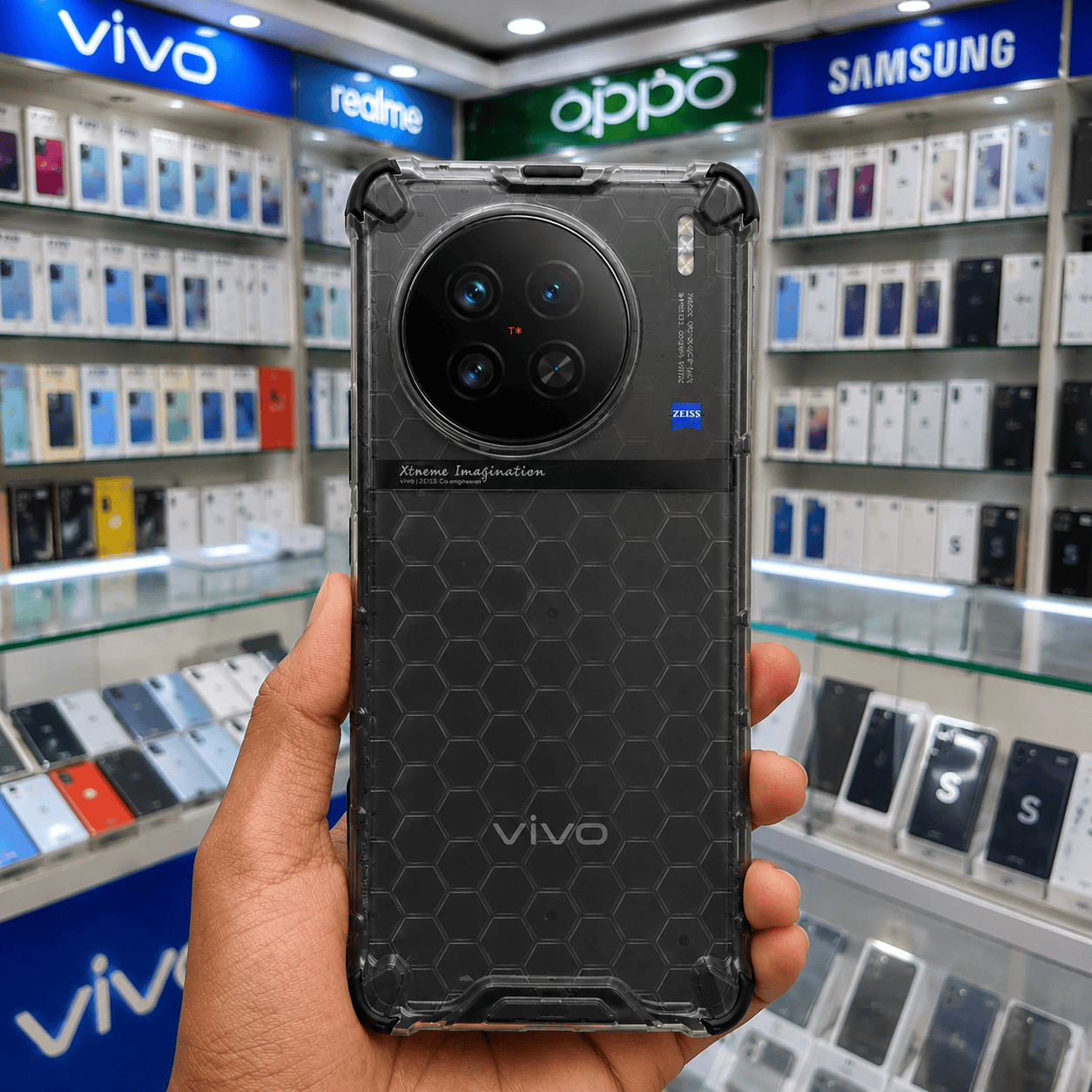 Honeycomb Design Phone Case for Vivo X90 Pro Back Cover Onezeros.in