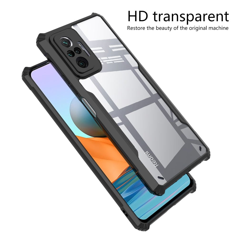 Hybrid Slim Transparent Phone Case For Redmi Note 10 Pro Back Cover Onezeros.in