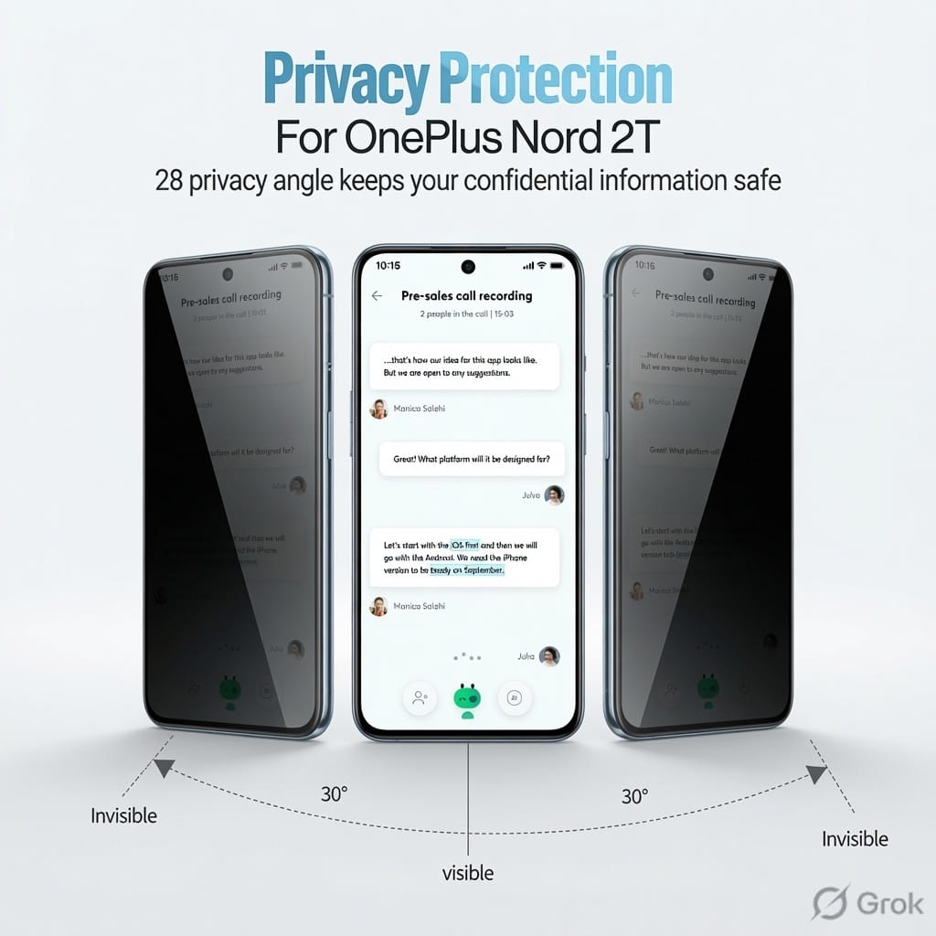 King Kong 9H Privacy Tempered Glass Screen Protector for OnePlus Nord 2T OneZeros