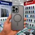 Magnetic Magsafe Matte Finish Cell Phone Case for iPhone 14 Pro Max Gray Onezeros.in