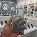 Magnetic Magsafe Matte Finish Cell Phone Case for iPhone 15 Gray Onezeros.in