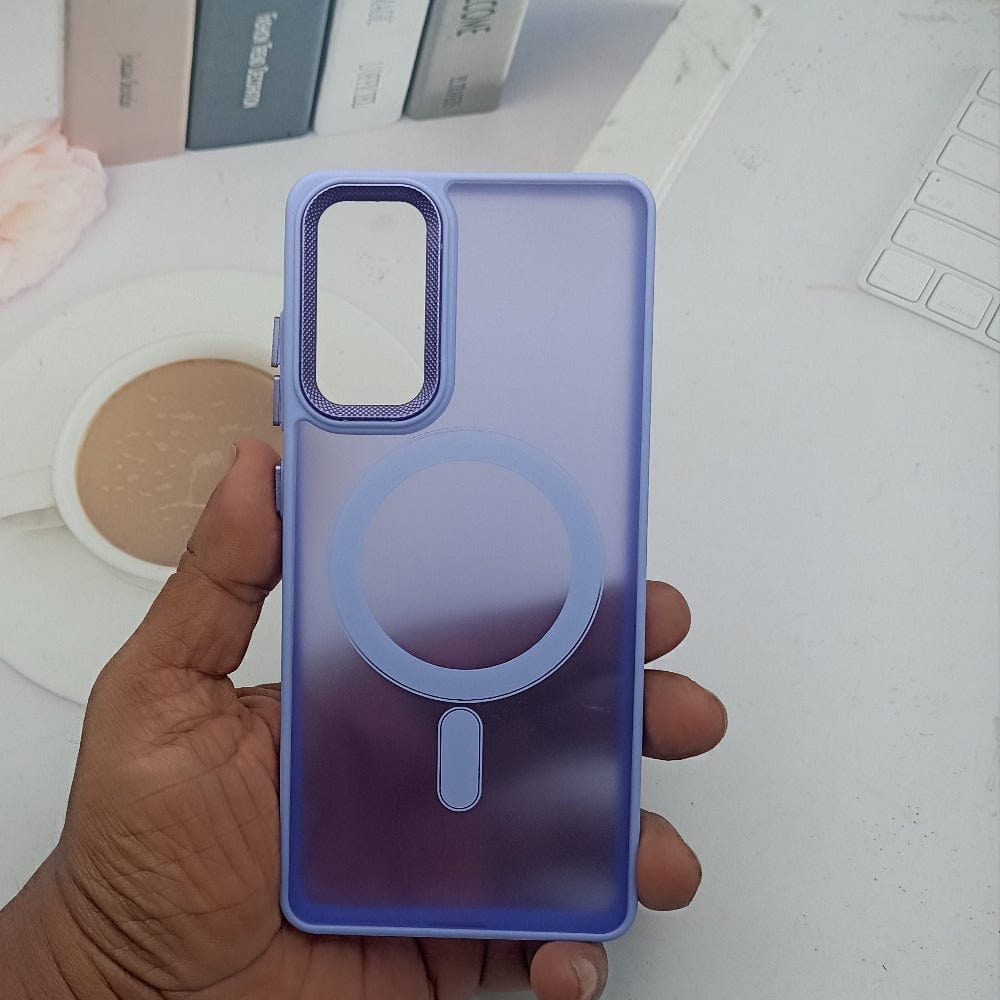 Magnetic Magsafe Matte Finish Cell Phone Case for Samsung S20 FE Purple Onezeros.in