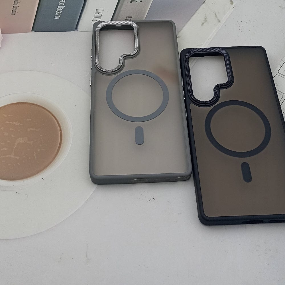Magnetic Magsafe Matte Finish Cell Phone Case for Samsung S25 Ultra Onezeros.in