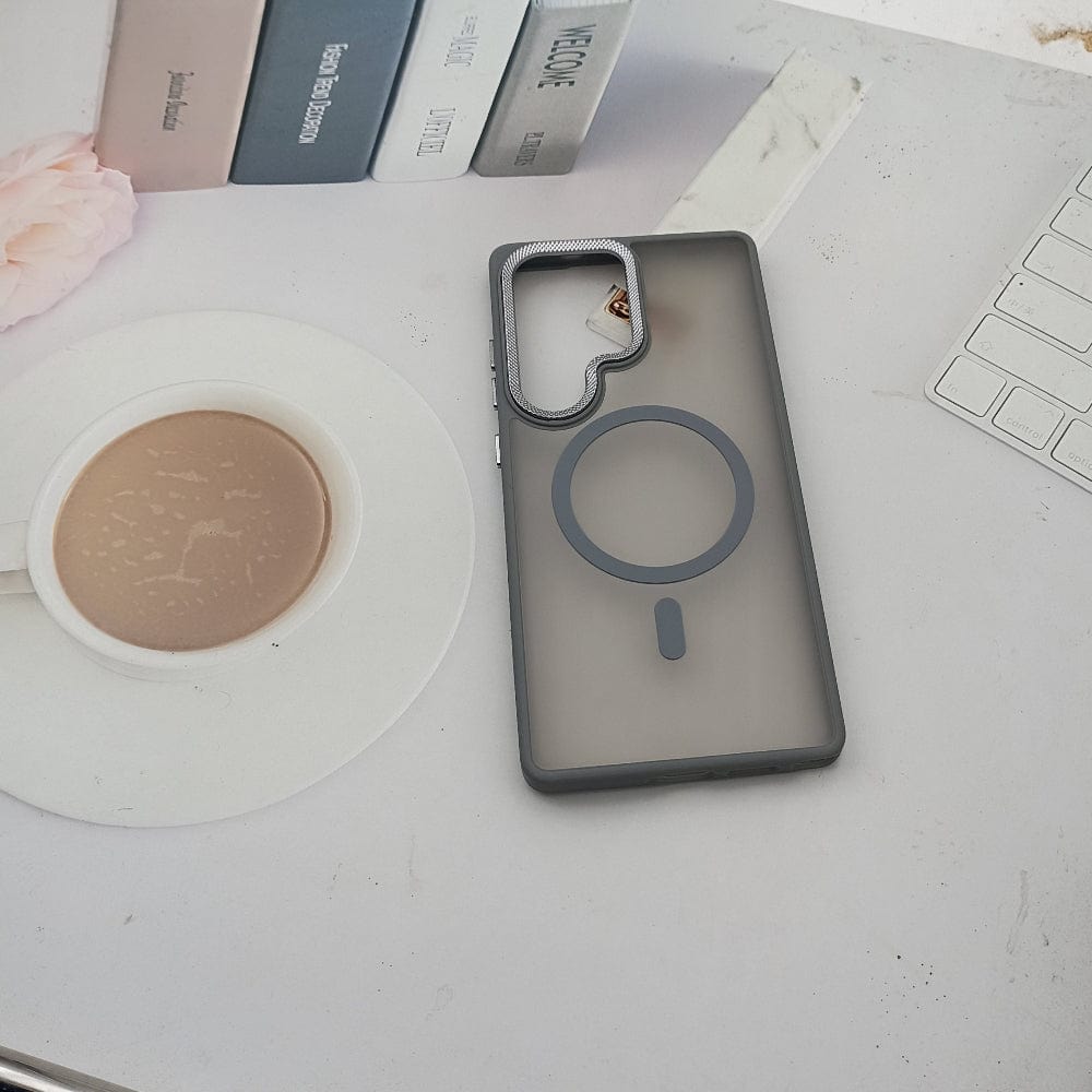 Magnetic Magsafe Matte Finish Cell Phone Case for Samsung S25 Ultra Onezeros.in