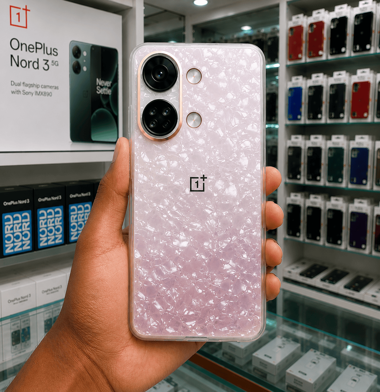 Marble Design Phone Case for OnePlus Nord 3 5G Pink Onezeros.in