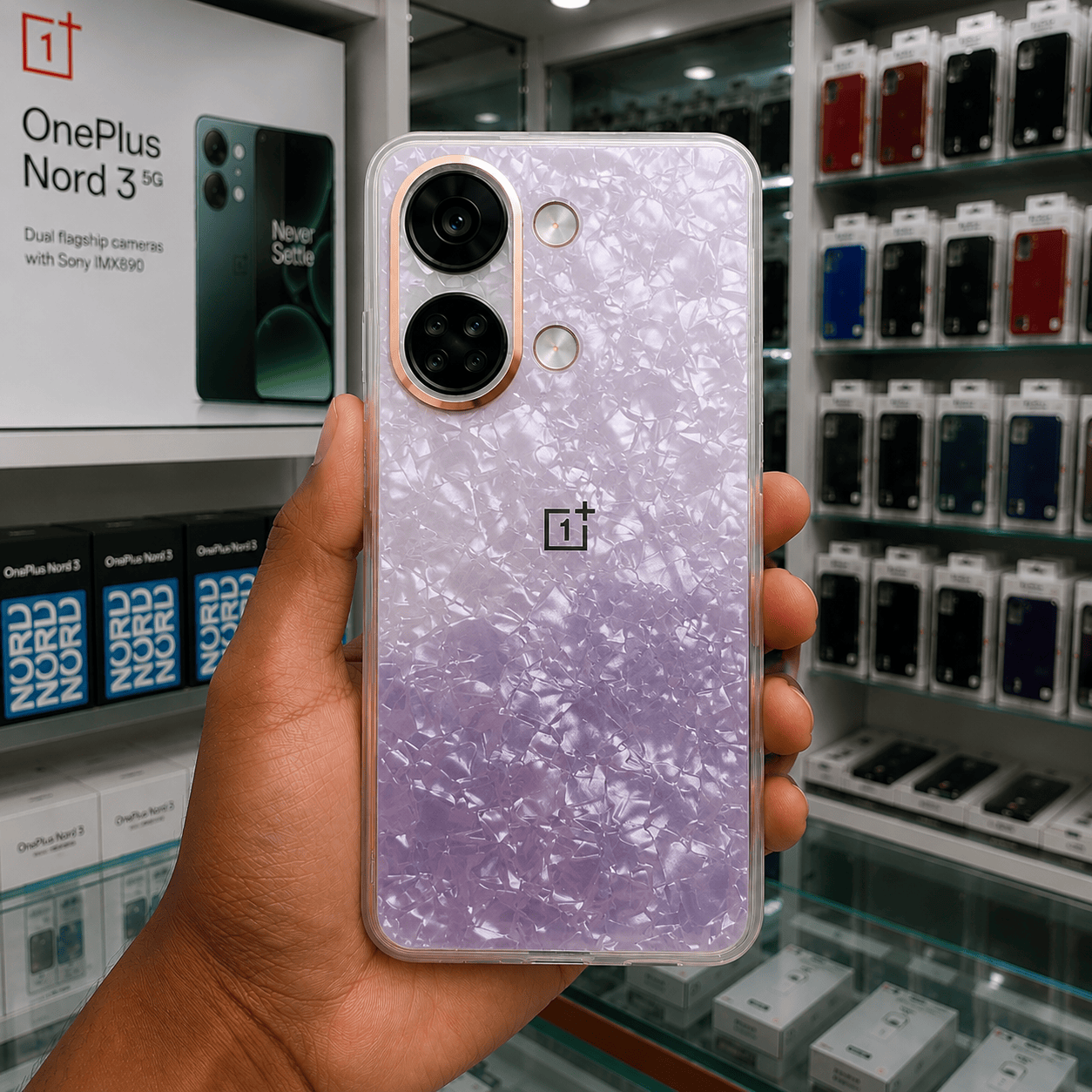 Marble Design Phone Case for OnePlus Nord 3 5G Magenta Onezeros.in