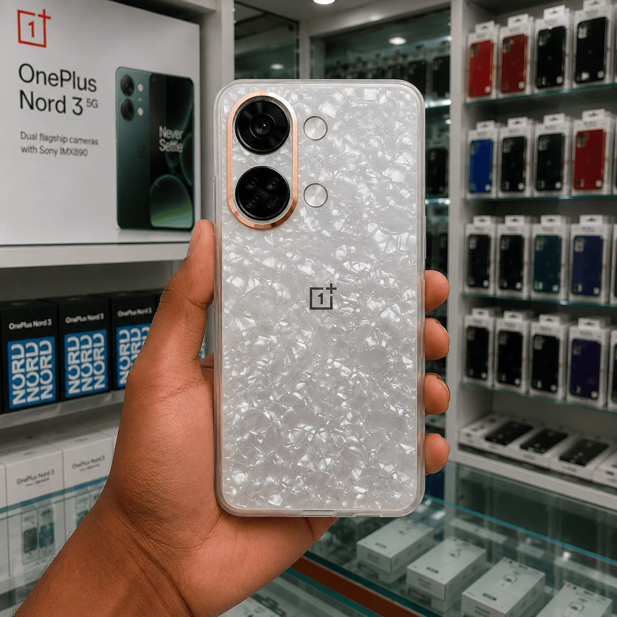 Marble Design Phone Case for OnePlus Nord 3 5G Sky Blue Onezeros.in